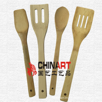 Utensilios de cocina de bambú 4PCS que cocina las herramientas (CB06)